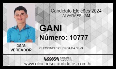 Candidato GANI 2024 - ALVARÃES - Eleições