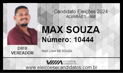 Candidato MAX SOUZA 2024 - ALVARÃES - Eleições