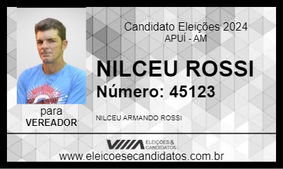 Candidato NILCEU ROSSI 2024 - APUÍ - Eleições