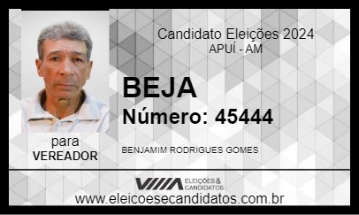 Candidato BEJA 2024 - APUÍ - Eleições