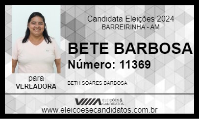 Candidato BETE BARBOSA 2024 - BARREIRINHA - Eleições