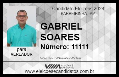 Candidato GABRIEL SOARES 2024 - BARREIRINHA - Eleições