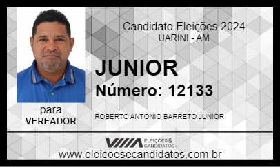 Candidato JUNIOR 2024 - UARINI - Eleições