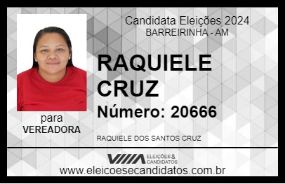 Candidato RAQUIELE CRUZ 2024 - BARREIRINHA - Eleições