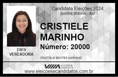 Candidato CRISTIELE MARINHO 2024 - BARREIRINHA - Eleições