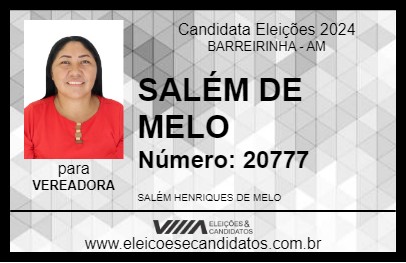 Candidato SALÉM DE MELO 2024 - BARREIRINHA - Eleições