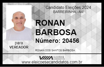 Candidato RONAN BARBOSA  2024 - BARREIRINHA - Eleições