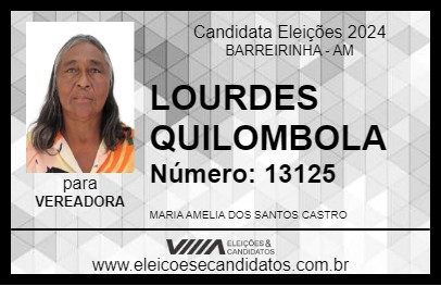 Candidato LOURDES QUILOMBOLA 2024 - BARREIRINHA - Eleições