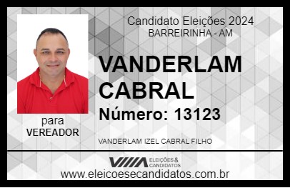 Candidato VANDERLAM CABRAL 2024 - BARREIRINHA - Eleições