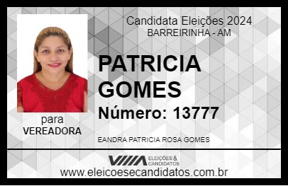 Candidato PATRICIA GOMES 2024 - BARREIRINHA - Eleições