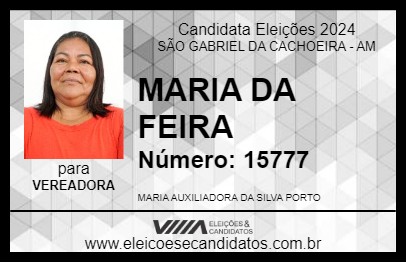 Candidato MARIA DA FEIRA 2024 - SÃO GABRIEL DA CACHOEIRA - Eleições