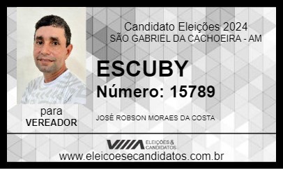 Candidato ESCUBY  2024 - SÃO GABRIEL DA CACHOEIRA - Eleições