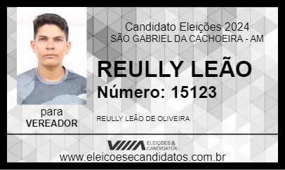 Candidato REULLY LEÃO 2024 - SÃO GABRIEL DA CACHOEIRA - Eleições