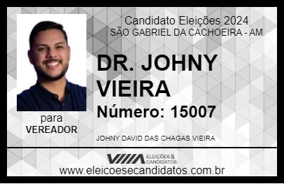 Candidato DR. JOHNY VIEIRA 2024 - SÃO GABRIEL DA CACHOEIRA - Eleições