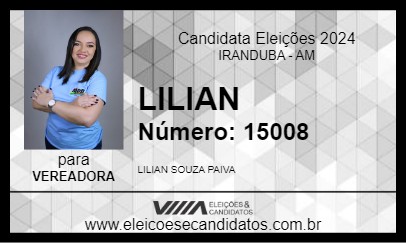 Candidato LILIAN PAIVA 2024 - IRANDUBA - Eleições