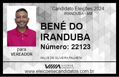 Candidato BENÉ DO IRANDUBA  2024 - IRANDUBA - Eleições