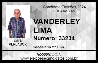 Candidato VANDERLEY LIMA 2024 - CODAJÁS - Eleições