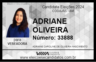 Candidato ADRIANE OLIVEIRA 2024 - CODAJÁS - Eleições