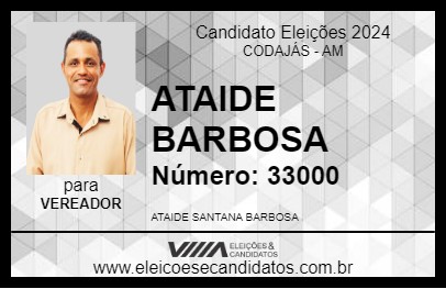 Candidato ATAIDE BARBOSA 2024 - CODAJÁS - Eleições