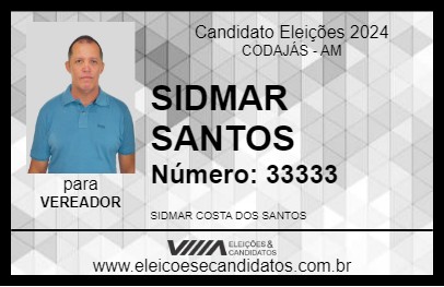 Candidato SIDMAR SANTOS 2024 - CODAJÁS - Eleições