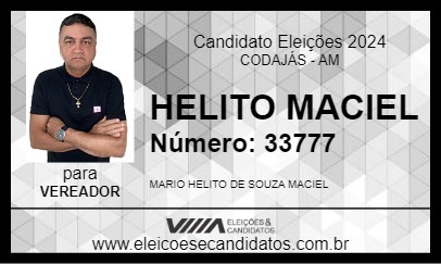 Candidato HELITO MACIEL 2024 - CODAJÁS - Eleições