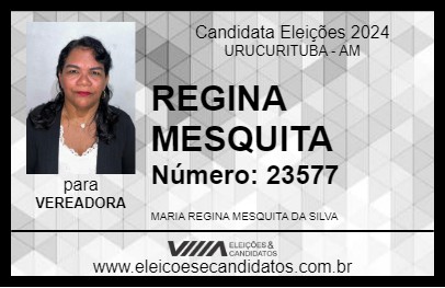 Candidato REGINA MESQUITA 2024 - URUCURITUBA - Eleições