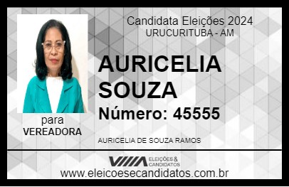 Candidato AURICELIA SOUZA 2024 - URUCURITUBA - Eleições