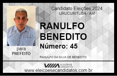 Candidato RANULFO BENEDITO 2024 - URUCURITUBA - Eleições