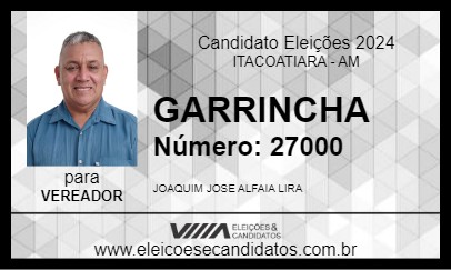 Candidato GARRINCHA 2024 - ITACOATIARA - Eleições