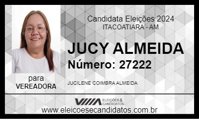 Candidato JUCY ALMEIDA 2024 - ITACOATIARA - Eleições