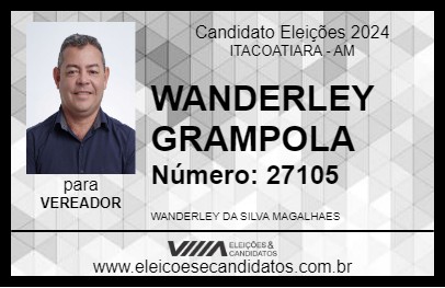 Candidato WANDERLEY GRAMPOLA 2024 - ITACOATIARA - Eleições