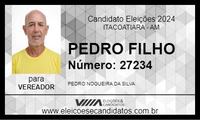 Candidato PEDRO FILHO 2024 - ITACOATIARA - Eleições