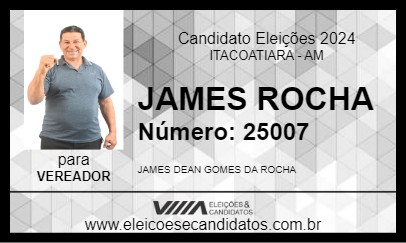 Candidato JAMES ROCHA 2024 - ITACOATIARA - Eleições