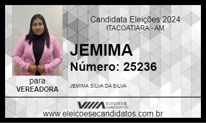 Candidato JEMIMA 2024 - ITACOATIARA - Eleições