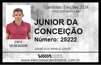 Candidato JUNIOR DA CONCEIÇÃO 2024 - ITACOATIARA - Eleições