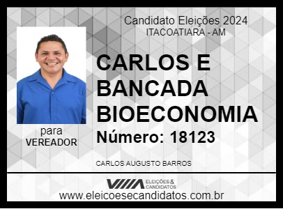 Candidato CARLOS E BANCADA BIOECONOMIA 2024 - ITACOATIARA - Eleições