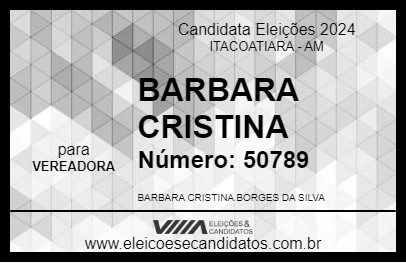 Candidato BARBARA CRISTINA 2024 - ITACOATIARA - Eleições