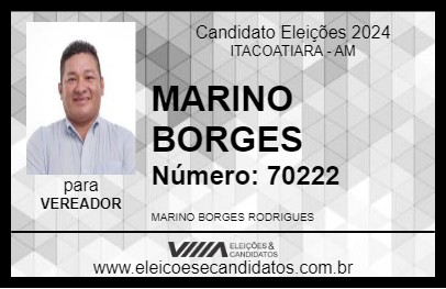 Candidato MARINO BORGES 2024 - ITACOATIARA - Eleições