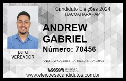 Candidato ANDREW GABRIEL 2024 - ITACOATIARA - Eleições