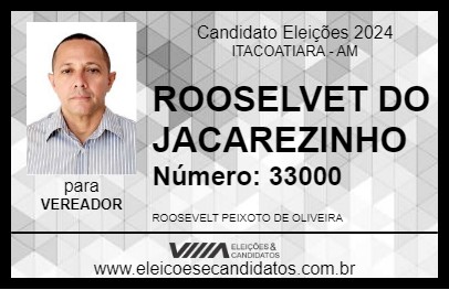 Candidato ROOSELVET DO JACAREZINHO 2024 - ITACOATIARA - Eleições