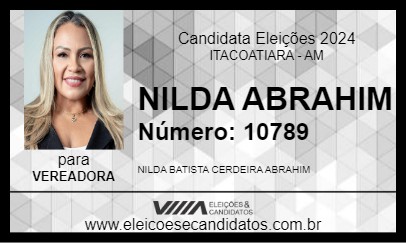 Candidato NILDA ABRAHIM 2024 - ITACOATIARA - Eleições