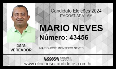 Candidato MARIO NEVES 2024 - ITACOATIARA - Eleições