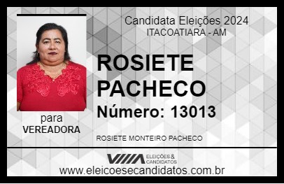 Candidato ROSIETE PACHECO 2024 - ITACOATIARA - Eleições