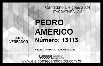 Candidato PEDRO AMERICO 2024 - ITACOATIARA - Eleições