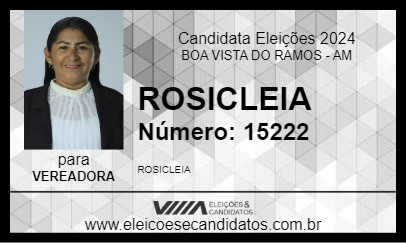 Candidato ROSICLEIA 2024 - BOA VISTA DO RAMOS - Eleições