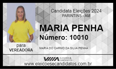 Candidato MARIA PENHA 2024 - PARINTINS - Eleições