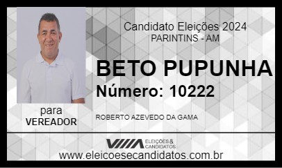 Candidato BETO PUPUNHA 2024 - PARINTINS - Eleições