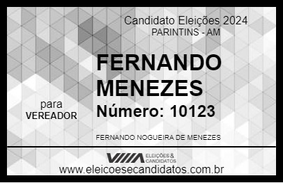 Candidato FERNANDO MENEZES 2024 - PARINTINS - Eleições