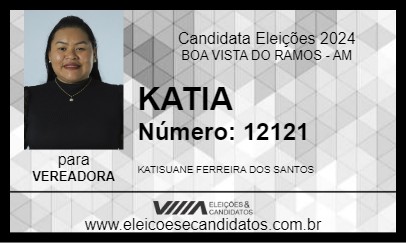 Candidato KATIA 2024 - BOA VISTA DO RAMOS - Eleições