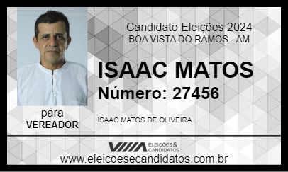 Candidato ISAAC MATOS 2024 - BOA VISTA DO RAMOS - Eleições